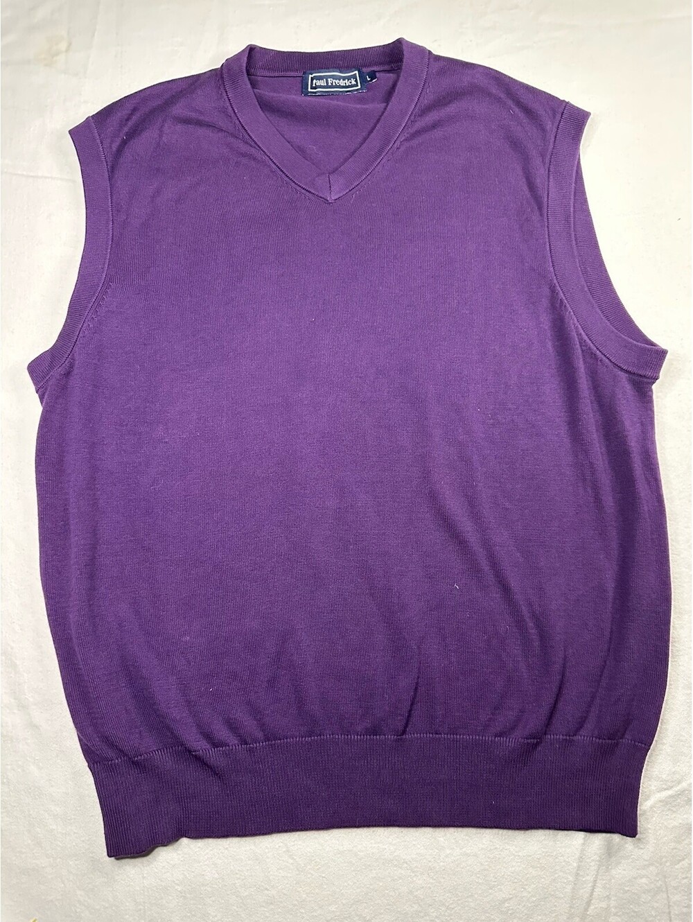 Paul Fredrick Vest  Pullover Purple Large